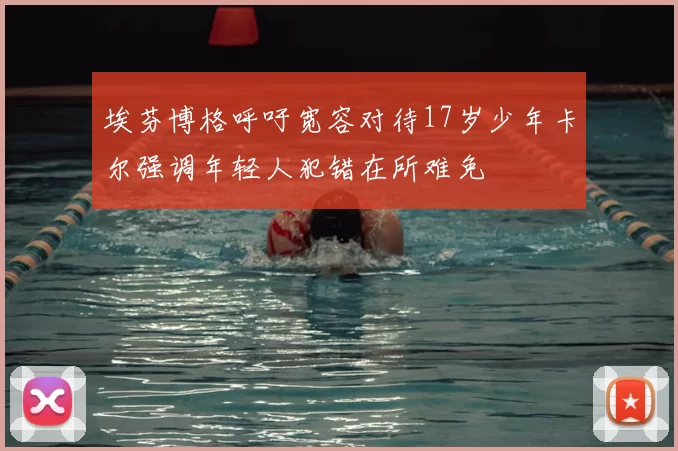 埃芬博格呼吁宽容对待17岁少年卡尔强调年轻人犯错在所难免